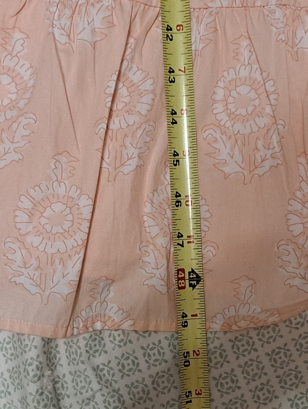 Crown & Ivy  Sleeveless Peach Floral Tiered Dress Womens 14 - Picture 2 of 7